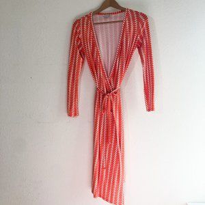 Boden Orange Wrap Dress Size 6L